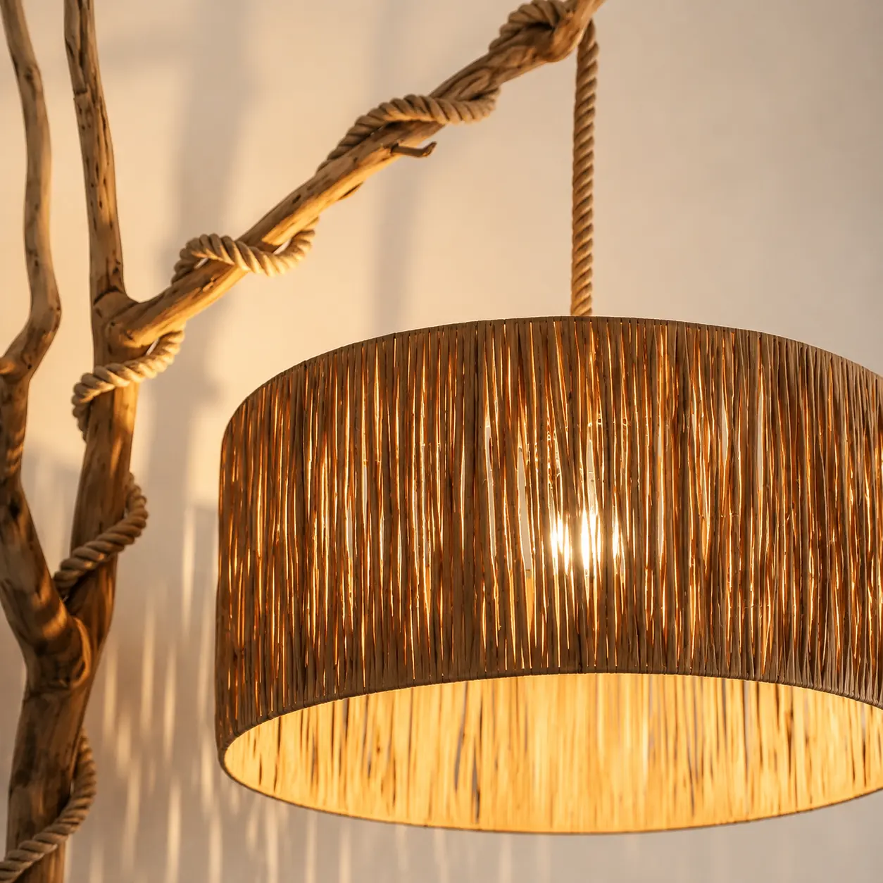 Nature's driftwood floor lamp, image 2
