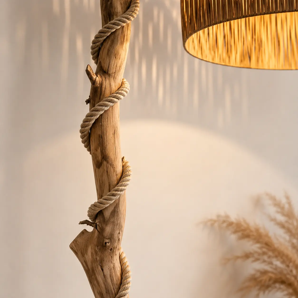 Nature's driftwood floor lamp, image 3