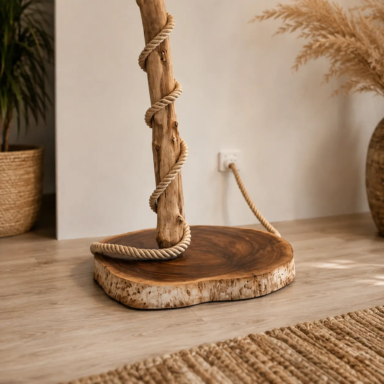 Nature's driftwood floor lamp, image 4