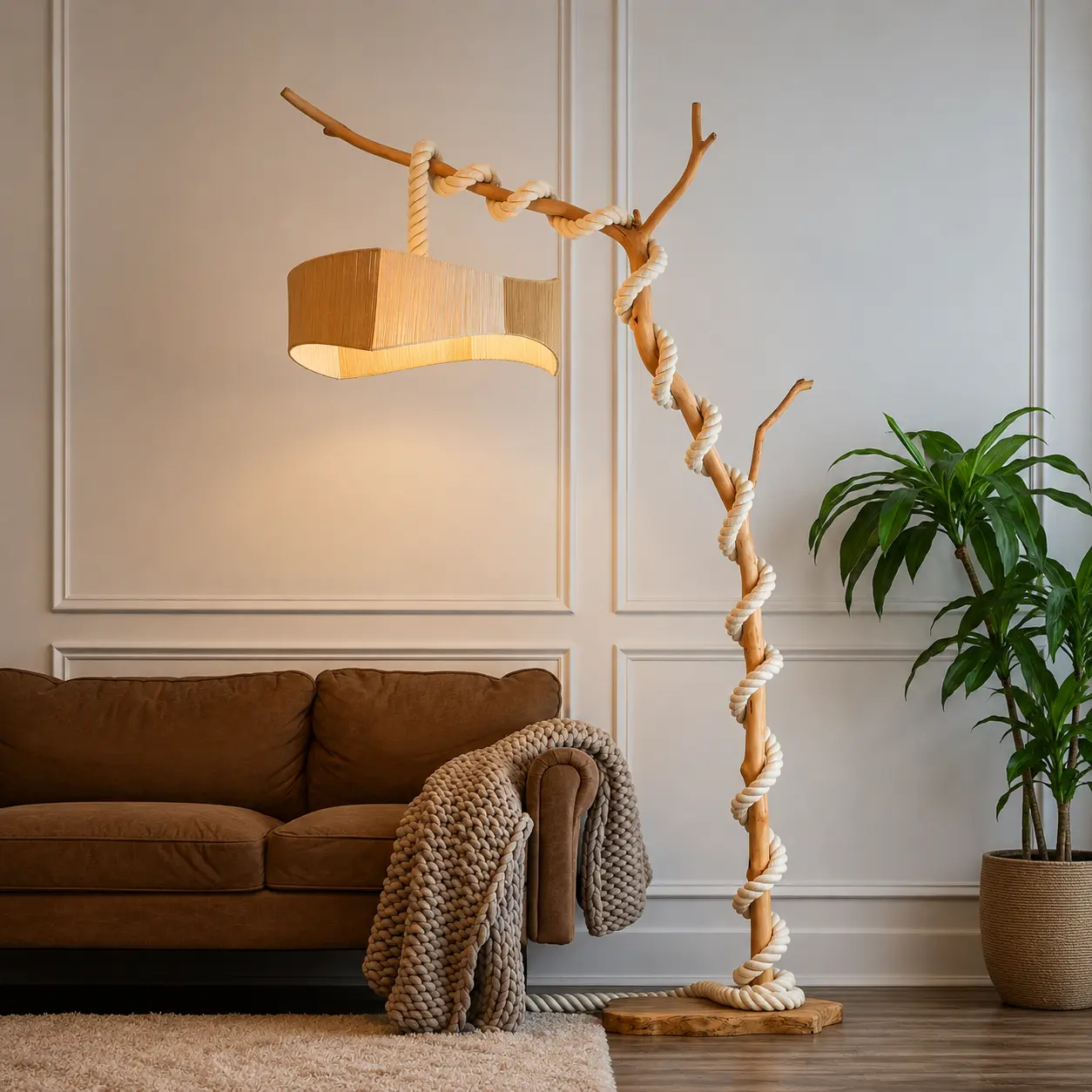 Nature's driftwood floor lamp, image 6