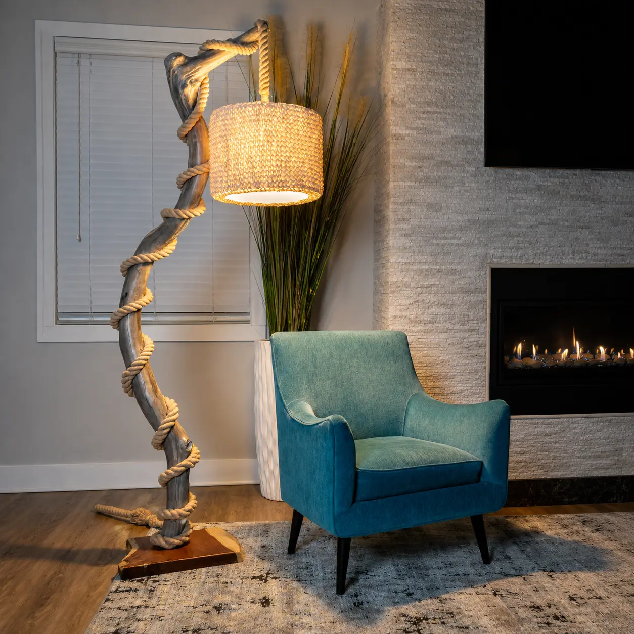 Nature's driftwood floor lamp, image 8
