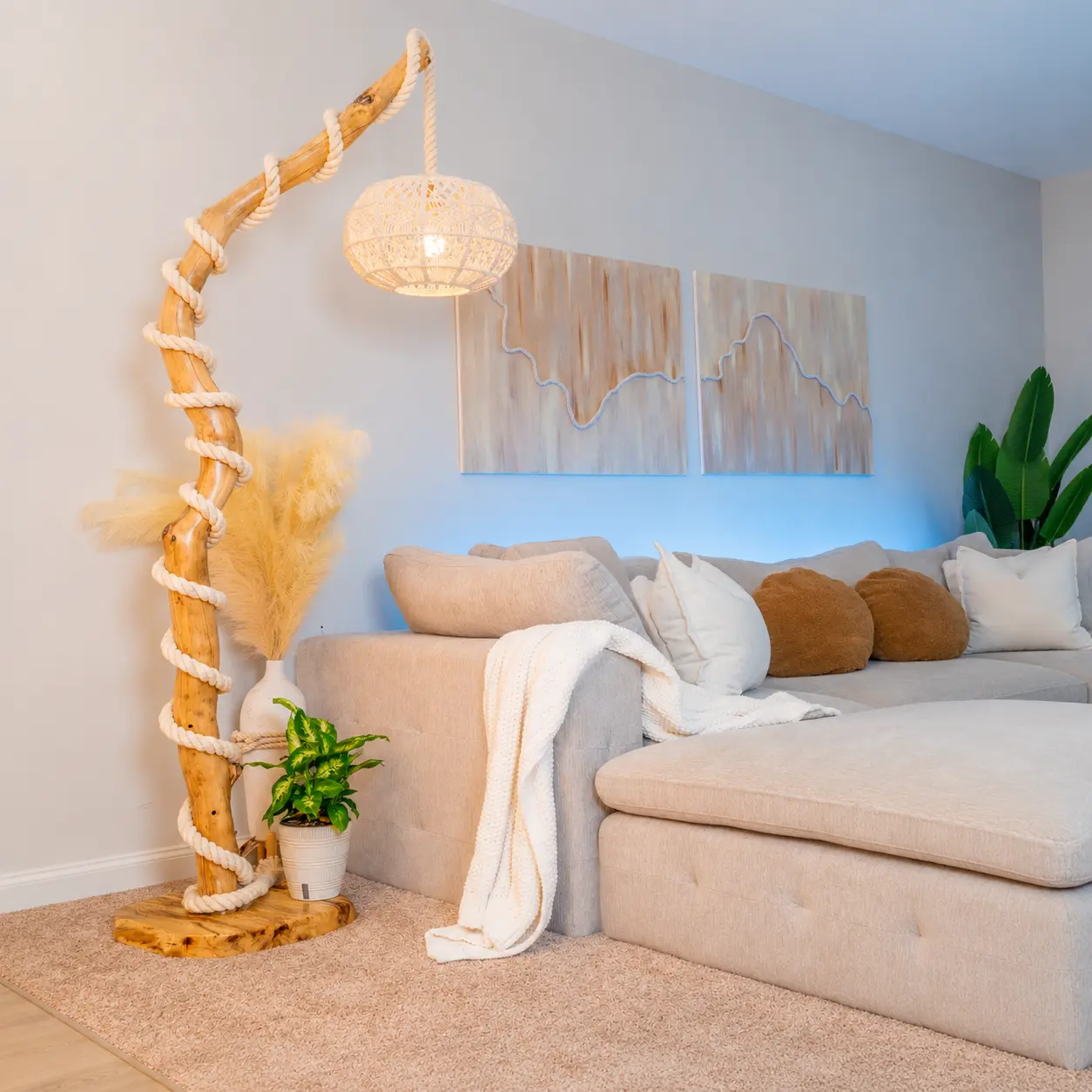 Nature's driftwood floor lamp, image 9